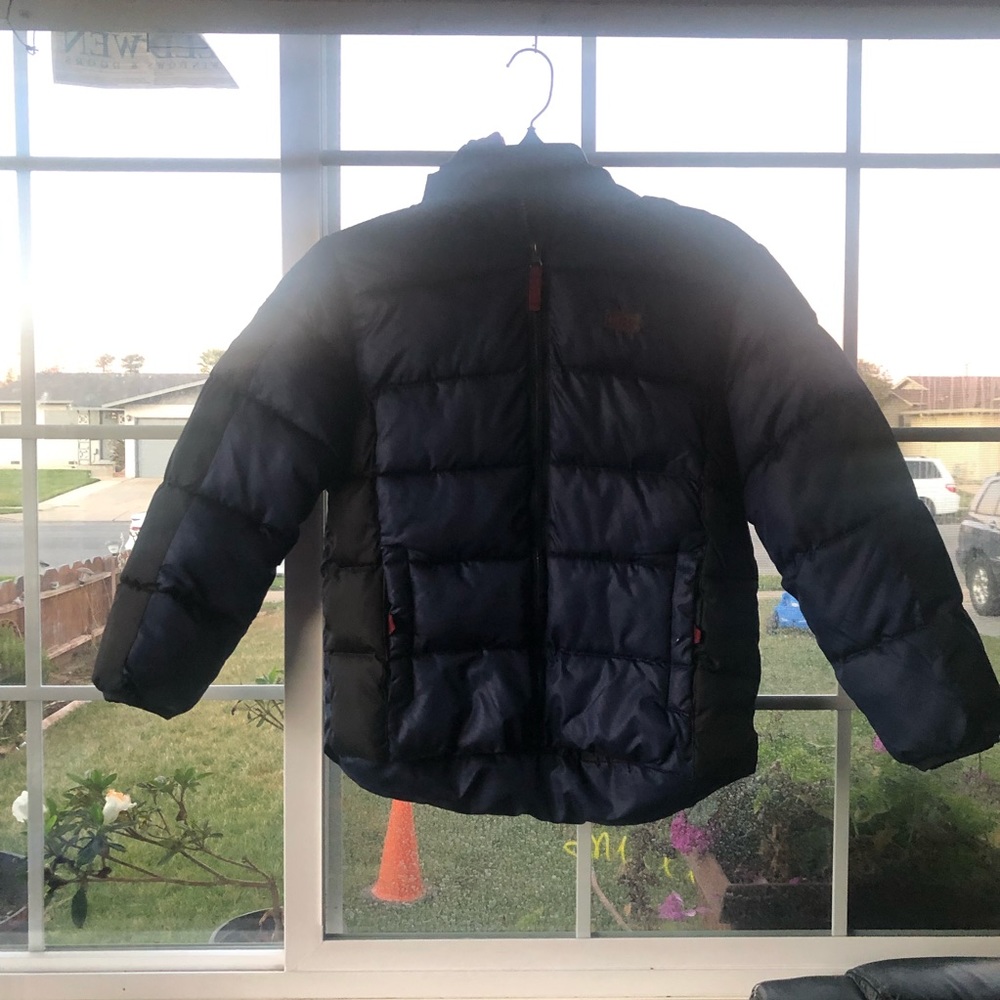 Blue and Black winter puffer jacket